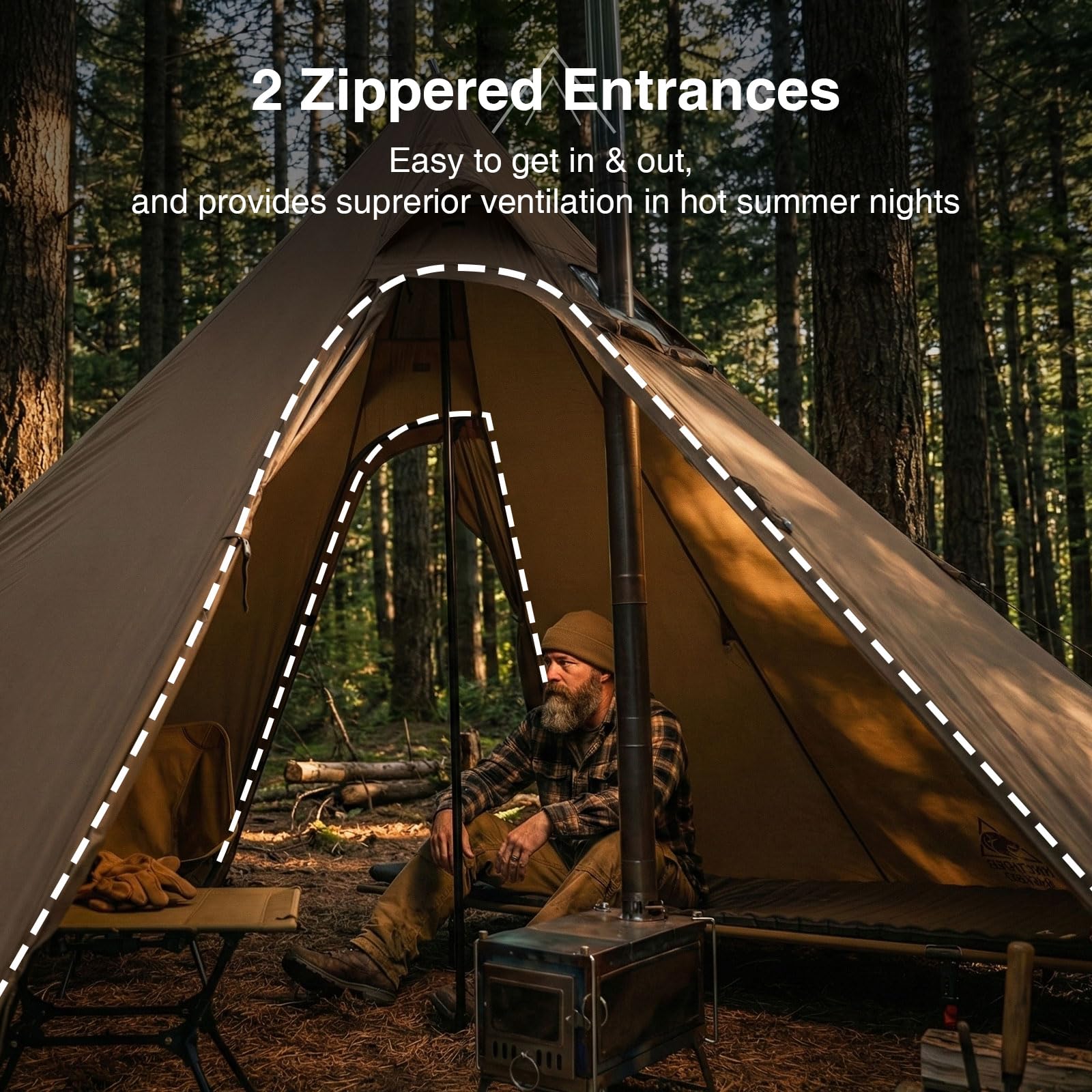 Amazon.com : OneTigris Northgaze 2.0 Hot Tent with Stove Jack, 2